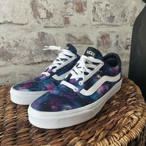 Low top galaxy vans, great for skateboarding, worn once, very comfortable